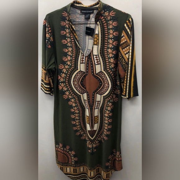 Ashley Stewart Dashiki Print Shirtdress Size 14/16 NWT MSRP $54.50 - Picture 2 of 5